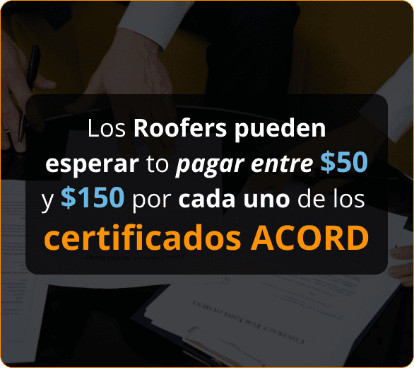 Certificados ACORD Para Contratistas de Roofing