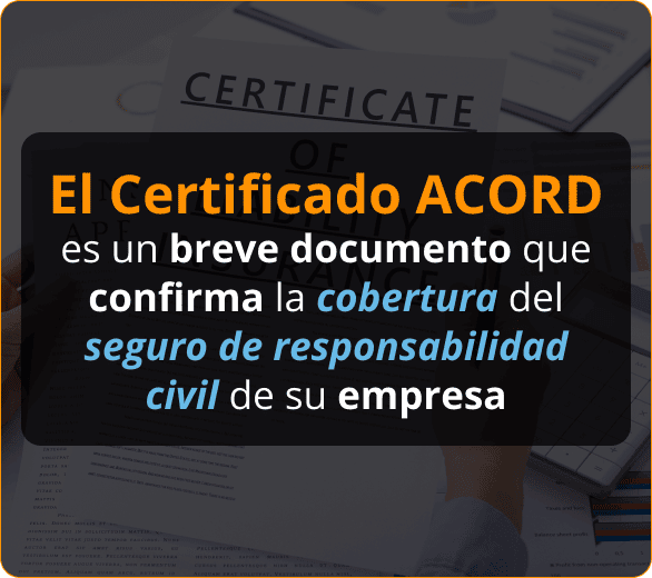 Infografico de el certificado ACORD en Arizona